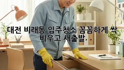 대전 비래동 입주청소, 꼼꼼하게 싹~ 비우고 새출발!